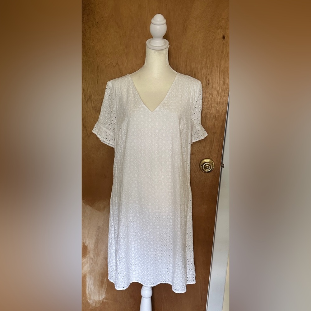 LOFT White Eyelet Dress